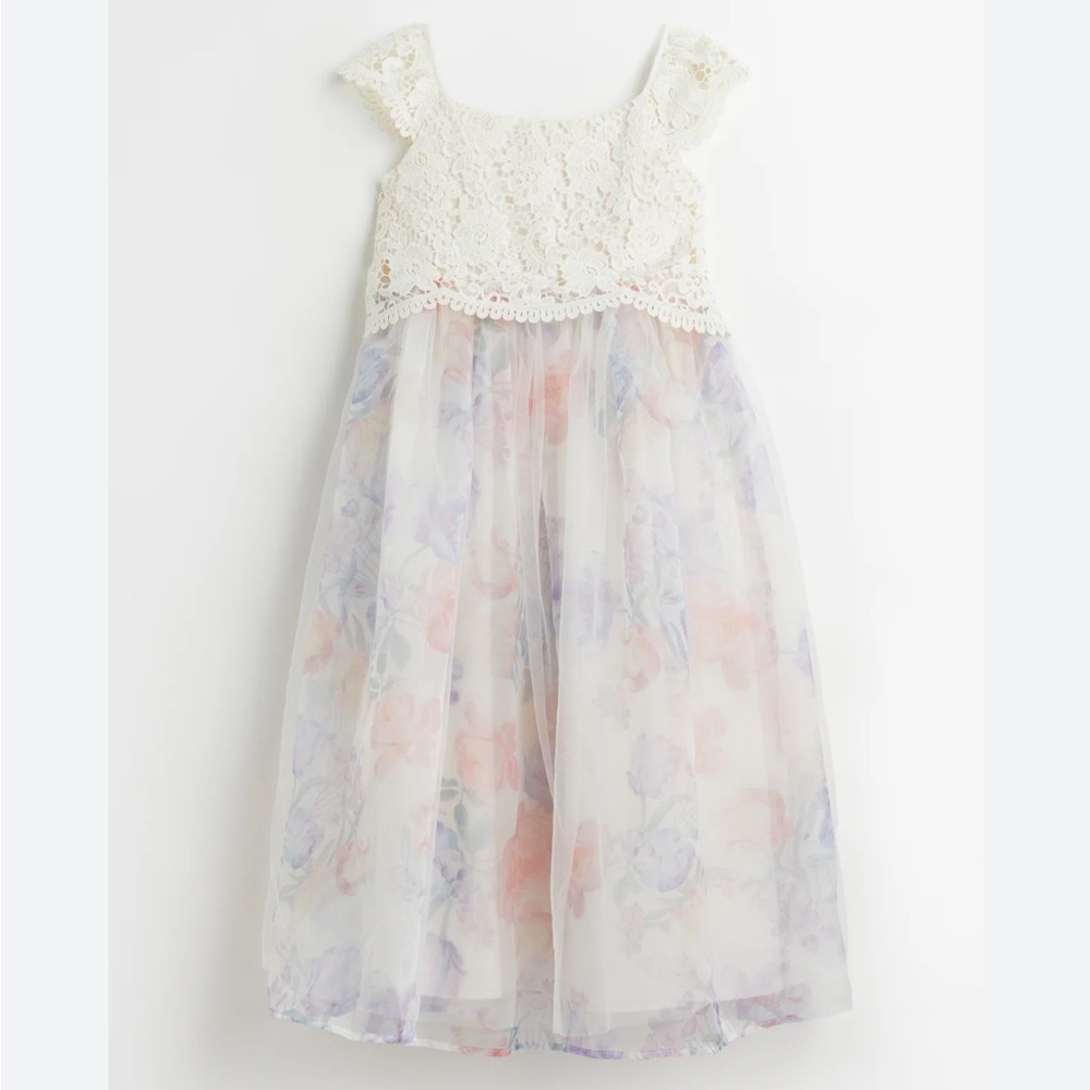 NWT Girls LACE AND TULLE DRESS size 7